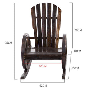 Adirondack-silla' de madera de Wagon Wheel para jardín, muebles de jardín, mecedora, Banco de madera para Patio, muebles de exterior' " \\//
